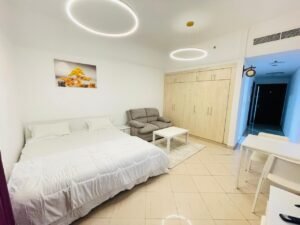 Affordable holiday home at Riviera Lake View Apartments, International City, Dubai by Hadreen Vacation Homes.